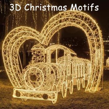 Christmas 3D Motif Light for Outdoor Decoration LED Tunnel Arch Lights Heart Shape Motif Light - Shenzhen Wild Art Decoration Co.,Ltd. - China