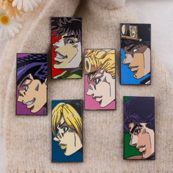 6 Styles Fashion Jewelry Brooches Jojos Bizarre Adventure Kujo Jotaro Metal Craft DIY Pins Badge Alloy Anime Brooch - Yiwu Animestar Import and Export Co., Ltd - China