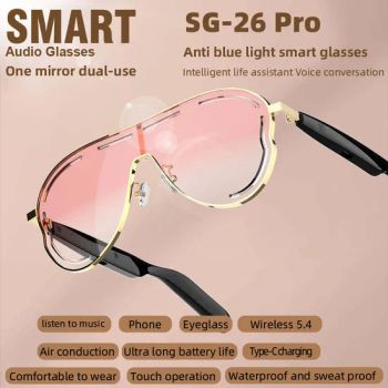 Women Smart Glasses UV Protection Wireless Voice Assistant Men Smart Wearable Headset - Shenzhen GooMac Technology Co., Ltd. - China