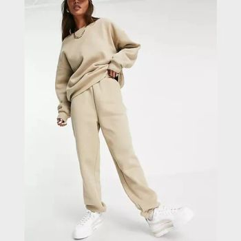 Wholesale Oversized Girls Crew Neck Sweatshirts and Jogger Pants - Dongguan Aktik Sportswear Co., Ltd. - China
