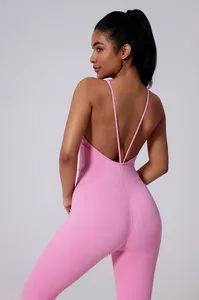 Womens New Body Shaping Carip Length Jumpsuit Brushed Soft One Piece Active Wear - Yiwu City Tenbest Garment Co., Ltd - China