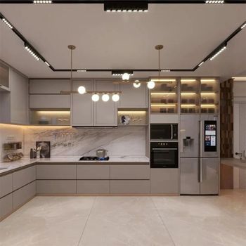 L Shape Modular Kitchen Designing Service - Amandeep Interiors - India