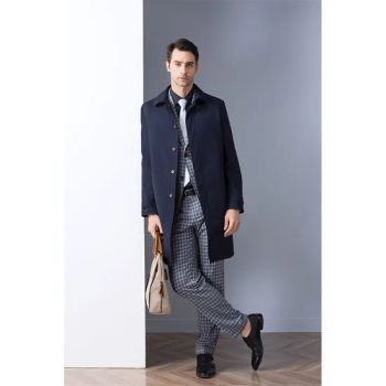 Mens Trench Coat Winter Long Single Breasted Business Overcoat - Shandong Renoir Apparel Co., Ltd. - China