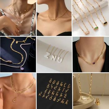 Layered Gold/Silver Plated Necklace for Women & Teens with Zircon & Pearl Pendants - Taiyuan Jinshenghe Trading Co., Ltd. - China