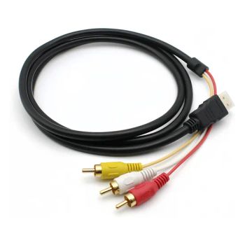HDMI to RCA Cable 1080P HDMI Male to 3-RCA Video Audio AV Cable Connector Adapter - Ningbo Weidan Electronics Co., Ltd. - China