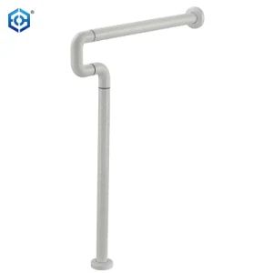 L Shaped Stainless Steel Grab Bars ABS Wall Mount Color White Origin China Trademark OEM Model NO. SH-046 Surface Finishing - EC Hardware Co., Ltd. - China
