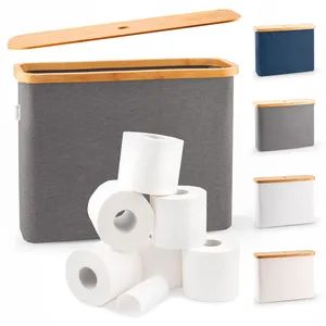 Water-Proof Grey Color Toilet Paper Holder with Bamboo Lid OEM Yes Brand Gll Type Holder Origin Fujian Color Natural Food Safe - Fuzhou Green Life Technology Co., Ltd - China