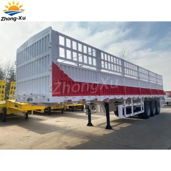 40/50ton Fence Stake Cargo Trailer 3 Axle S IDE Wall / Van/Box Truck Semi Trailer for Animal/Livestock/Beer/Food Transport - Liangshan Zhongxu Automobile Trading Co., LTD - China