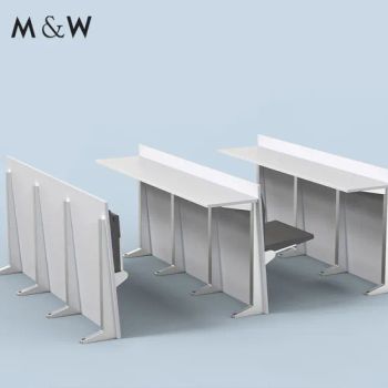 Students Modern School Furniture Academic Plastic Step Ladder Desk and Chair Combination School Furniture - FOSHAN M&W FURNITURE LIMITED COMPANY - China