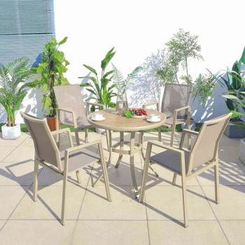 Outdoor Patio Teak Tables and Chairs Balcony Leisure Garden Tables Set with Low Price - FOSHAN SUNLINK FURNITURE LTD - China