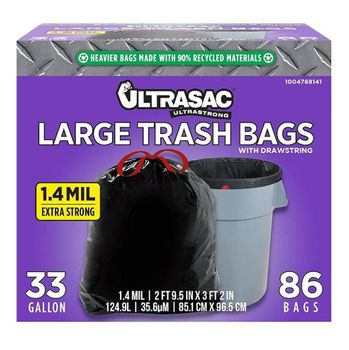 Ultrasac 33 Gallon Large Capacity Trash Bags Tear-Resistant Waste Bags Wholesale Supply - N.G westen holding B.V - Netherlands