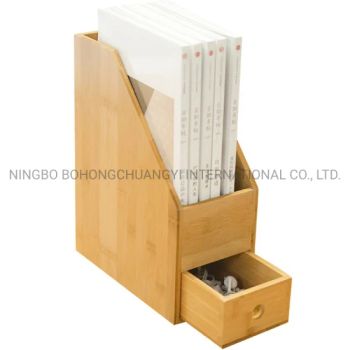 Wooden Bamboo Desktop Organizers Paper File Document Tray with Drawer - NINGBO BOHONGCHUANGYI INTERNATIONAL CO., LTD. - China