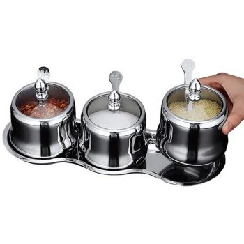 Kitchen 18/8 Stainless Steel Seasoning Box Condiment Jar Set Spice Jar Spice Rack Condiment Cruet Bottle - Huizhou Dongfengyuan Industrial Co., Ltd - China