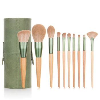 Environmental Natural Wooden Handle 10PCS Makeup Brushes Private Label Other Makeup Brushes - NINGBO AOVEA IMPORT & EXPORT CO., LTD. - China