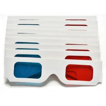 Custom Cinema Red Cyan Disposable Cardboard 3D Paper Glasses Wholesale Foldable Red Cyan Blue Paper Custom 3D Glasses - Guangzhou Mangou Arts and Crafts Co., Ltd. - China