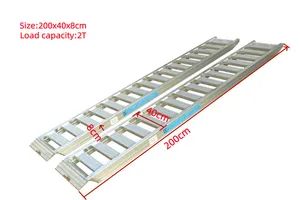 2m 2t Heavy-Duty Construction Aluminum Lightweight Auto and Trailer and Heavy Duty Ramps - QINGDAO ANTAI HENGXIN MACHINERY TECHNOLOGY CO., LTD. - China