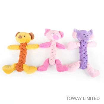 Flocked Dog Grinding Play Toys Rope Animal Pet Plush Toys - TOWAY LIMITED - China