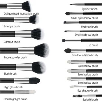 Luxury 18PCS Eyeshadow Eyebrow Powder Makeup Brushes Set Soft Hair Eyelash Professional Kits Cosmetic Brush - FUZHOU LIWANG ELECTRONIC TECHNOLOGY CO., LTD. - China
