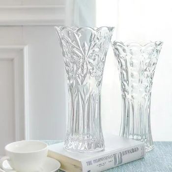 Modern Crystal Glass Flower Vase for Decoration Age Modern Size Medium Shape Round Origin China Trademark WJCH Model NO. 14084 - Liling Chengyue Co., Ltd. - China