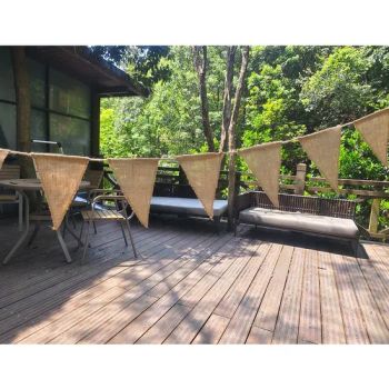 100% Natural Burlap Banners Pennant Hessian Flag Birthday Party Decor Jute Banner - Anji Yangyi Textile Co, . Ltd - China