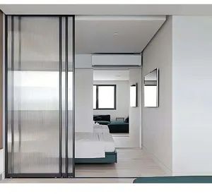 Aluminum Glass Doors Shower Partition Sliding Door with Smart Lock Aluminum Sliding Glass Door - Foshan Nanhai Dejing Doors Windows Industry Co.,Ltd - China
