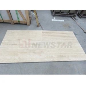 Unfilled Natural Crema Travertine Floor Tiles Indoor MOQ 100 Sqm Color White Origin China HS Code 680291 Thickness 20mm Type - Newstar (Quanzhou) Industrial Co., Ltd. - China