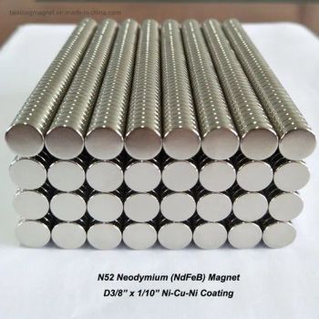 Super Strong Round NdFeB Magnet N52 Disc Neodymium Magnets Grade N52 Origin China Coating Nickel Type Permanent HS Code 85051110 - Shanghai Taixiong Magnetic Industrial Co., Ltd. - China