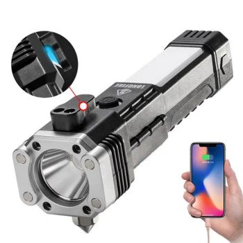 Helius Outdoor Portable Safety Hammer COB Rechargeable 18650 Battery LED Torch Flashlights - Shenzhen Tuliang Technology Co., Ltd. - China