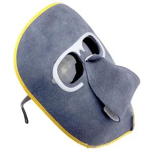 Cowhide Leather Welding Helmet Safe-Type PC Lens Mask+Goggles 15D Breathable - Linyi Yonglei Labor Protection Supplies Co., Ltd. - China