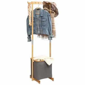 Bamboo Household Bedroom with Storage Basket, Clothes and Hat Rack - Nanping Zhenghe Qiaohe Industry and Trade Co., Ltd. - China