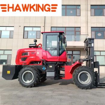5 Ton Rough Terrain Forklift Factory Direct Sale All Kinds of Attachments Material Handling Lifting Equipment Warehouse Using Doub - QINGDAO HAWKING MACHINERY EQUIPMENT CO., LIMITED - China
