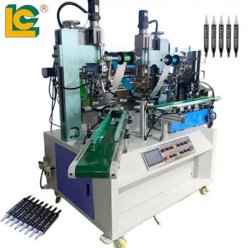 LC Fully Automatic 8-Station Turntable Hot Stamping Machine for Markers Dual Color - LUEN CHEONG PRINTING EQUIPMENT LTD - China