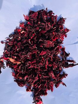 Premium Dried Hibiscus Flowers Grade A Organic Yes Flavor Tart Purity High Aroma Natural Shelf Life Long Color Vibrant Deep Red - Alostol Spices - Egypt