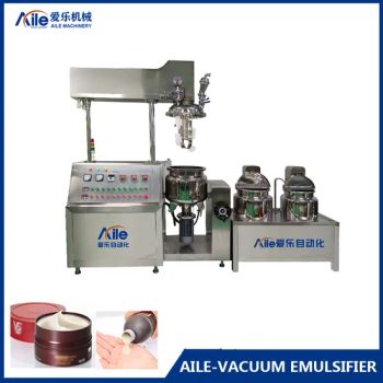 100L 200L 300L Cosmetic Vacuum Emulsifying Mixer Liquid Cream Body Lotion Spice Mixer Machines - Guangzhou Aile Automation Equipment Co., Ltd. - China