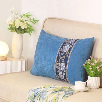 Langyu Neo-Chinese Style Chenille Throw Pillows & Cushions - for Solid Wood Sofas, Living Room Chairs, with Chinese Charm - Shengzhou Langyu Necktie Apparel Co., Ltd. - China