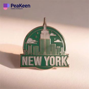 High Quality Customised Logo City Construction New York Travel Souvenir Gifts Enamel Lapel Pins Brooch for Backpack Bag Clothes - Zhongshan Peakeen Gifts Supply Chain Co., Ltd. - China