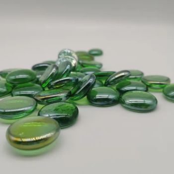 Green Crystal Glass Stone Manufacturer Glass Beads Glass Gems - Shandong Junan Pingshang Stone Factory - China