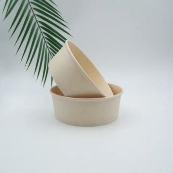 Wm622 Water-Based 1300ml Food Container Bowl Wholesales Eco-Friendly Disposable Salad Healthy Meals Catering Kraft Paper Bowls - Xiamen Wei Mon Environmental Materials Co., Ltd. - China