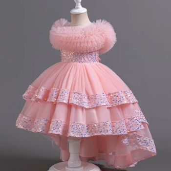 New Summer Flower Child Girls Wedding Dress Princess Children Host Emcee Dresses - Guangzhou Yuanfeng Textile Technology Co., Ltd. - China