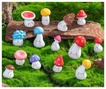 Kid 3D Dollhousetoy Tiny Plants DIY Resin Mushroom Statues Figurine Fairy Moss Micro Garden Accessories Miniature Aquarium Decor - Guangzhou Dikina Crafts Co., Ltd - China