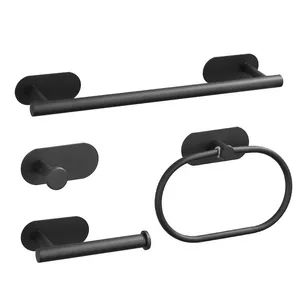 Luxury Modern Black Wall-Mounted Bathroom Accessories Set Hotel Corner Shower Washroom Hardware - Chaozhou Chaoan Bath Friend Sanitary Ware Co., Ltd. - China