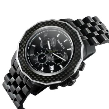 Carbon Fiber Men's Chronograph Watch with Three-Eye Design - Shenzhen Hongxu Shiji Technology Co., Ltd. - China