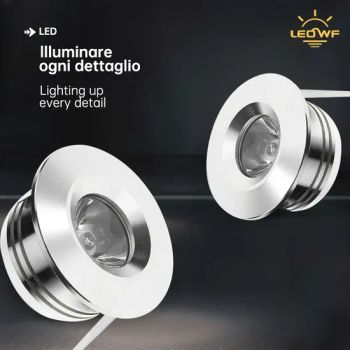 Dimmable Multi-Function Recessed Mini LED Cabinet Light with Customizable Housing Color, Suitable for Jewelry Display Cases and Museum Cabinets - Jinwofeng (Shenzhen) Technology Co., Ltd. - China