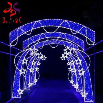 Rustic Iron Frame Street Lamp with Festive LED Rope Lights Origin China IP Rate IP 65 Material Metal Suitable for Men Model NO. HYC0108 - Dongguan Huayicai Landscape Technology Co., Ltd. - China