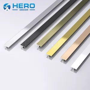 Wall Corner Strip Aluminium Alloy External Profile Floor to Carpet Transition Hero Metal 8mm 12mm Matt Black Grey Tile Edge Trim - Foshan Hero Metal co., Ltd - China