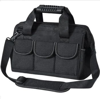 Custom 12in Tool Bag with Waterproof Soft Bottom Multi-Pockets Wide Mouth Tool Tote Bags - Quanzhou Boenly Trade Co., Ltd. - China