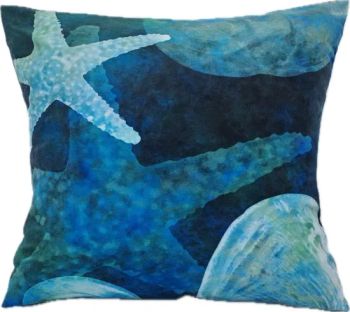 The New Blue Starfish Printed Pillow Cases Holland Velvet Cushion Cover - NINGBO JHF TEXTILE CO., LTD. - China