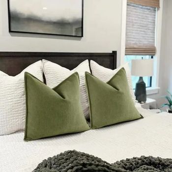 Hot Selling Hot Selling Throw Pillow Cases Cotton Thread Stitching Edges Solid Dyed Soft Chenille Cushion Covers for Couch Sofa - Shaoxing City Xinlan Textile CO., LTD. - China
