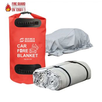 Fire Blanket for Parking Garages and Public EV Areas Size 6*8m Origin Jiangxi Thickness 0.5mm Trademark Suihua Color Silver - Jiangxi Suihua Fiberglass Co., Ltd. - China