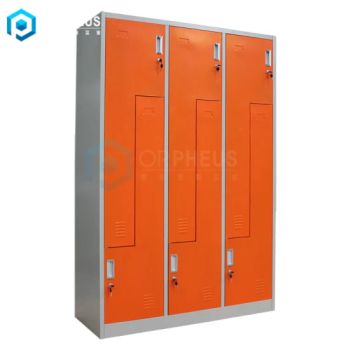 Changing Room Storage Lockers Z L Shape 6 Compartment Metal School Gym Wardrobe - Luoyang Orpheus Industrial Limited Company - China